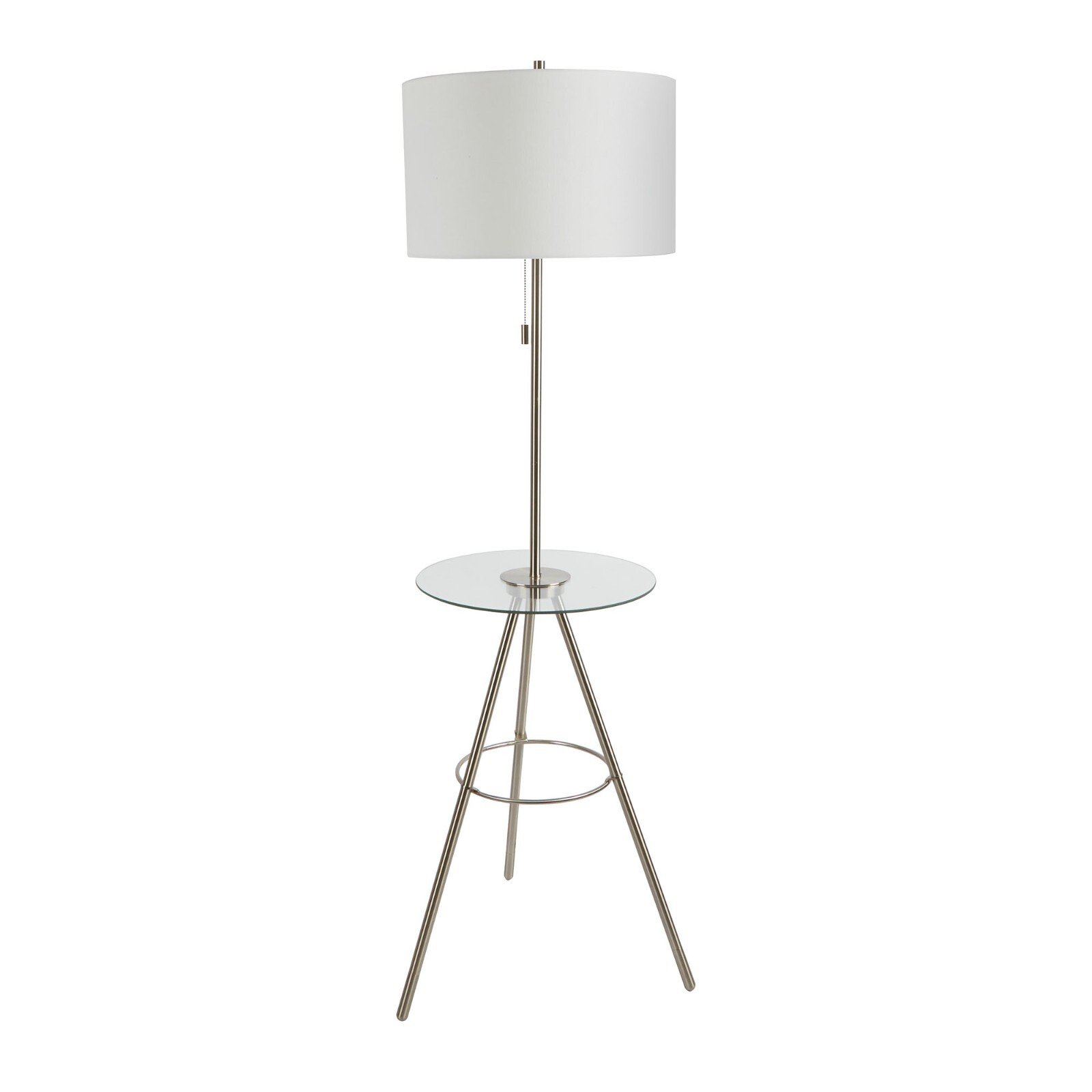 10-1.jpg Better Homes & Gardens Modern Metal & Glass Tripod End Table Floor Lamp, Silver