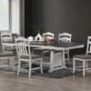 Rectangular Dining Table with 2 Extension Leaves, Antique White & Gray Finish dspic 706e0353 7ee4 4ae1 9787 4f28962bb67d.jpg