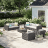 7-Person Outdoor Seating Group with Cushions, Gray Aluminum Wicker Set dspic 731b7447 d001 4d5e 9803 3985c3ddc8fc.png