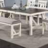 Rectangular Dining Table with Extension Leaf, White & Gray Wood Finish dspic 939f557b c93c 4d79 8e3f ee7aedb78228.jpg