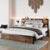 King Upholstered Bed Frame with LED Headboard, USB & 2 Storage Drawers, Black dspic ae58a42f dabf 4c38 9faa 9dcbde31e96a.jpg
