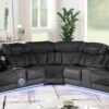 Black U-Shaped Recliner Sectional Sofa with Bluetooth & USB-C (7-Seater) dspic be0da929 643d 45b1 b59c 89bcb911e241.jpg