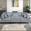 Gray Corduroy Modular Sectional Sofa with Ottoman & Pillows (6-Piece) dspic cefb5a65 8d6c 4f2a b79c 23984185c5c2.jpg