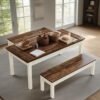 3-Piece Farmhouse Dining Set with Table and 2 Benches, 55-Inch Wood Finish dspic ee3c86c1 2ae1 47ae ae10 f3356f054fbb.jpg