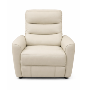 faux leather ivory recliner front.png