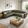 5-Piece Reclining Leather Sectional (Gray) giada5pc italianleather 1.png